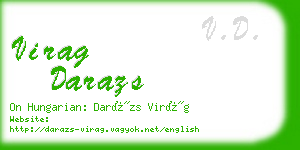 virag darazs business card